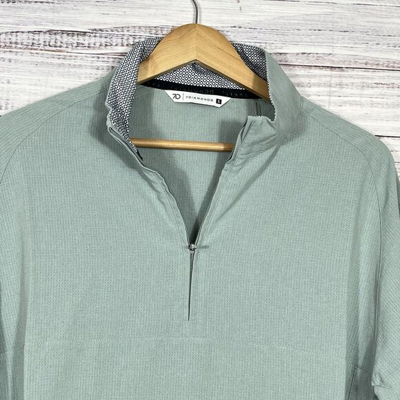7 Diamonds Other - 7 Diamonds Oxygenate 1/4 Zip Pullover Anti-Odor Quick Dry Small Foam Green Golf